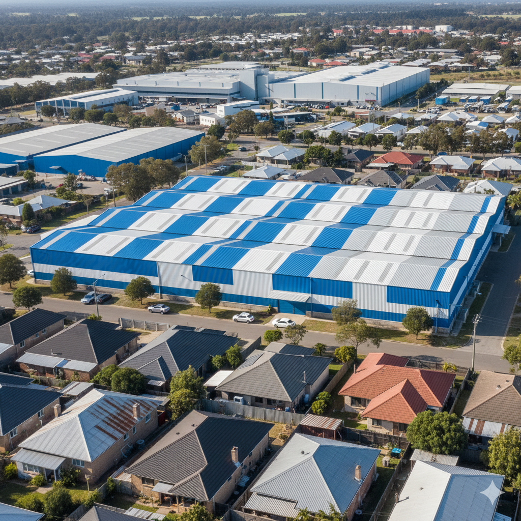 Diferentes tipos de láminas para construcción instaladas en techos industriales y residenciales